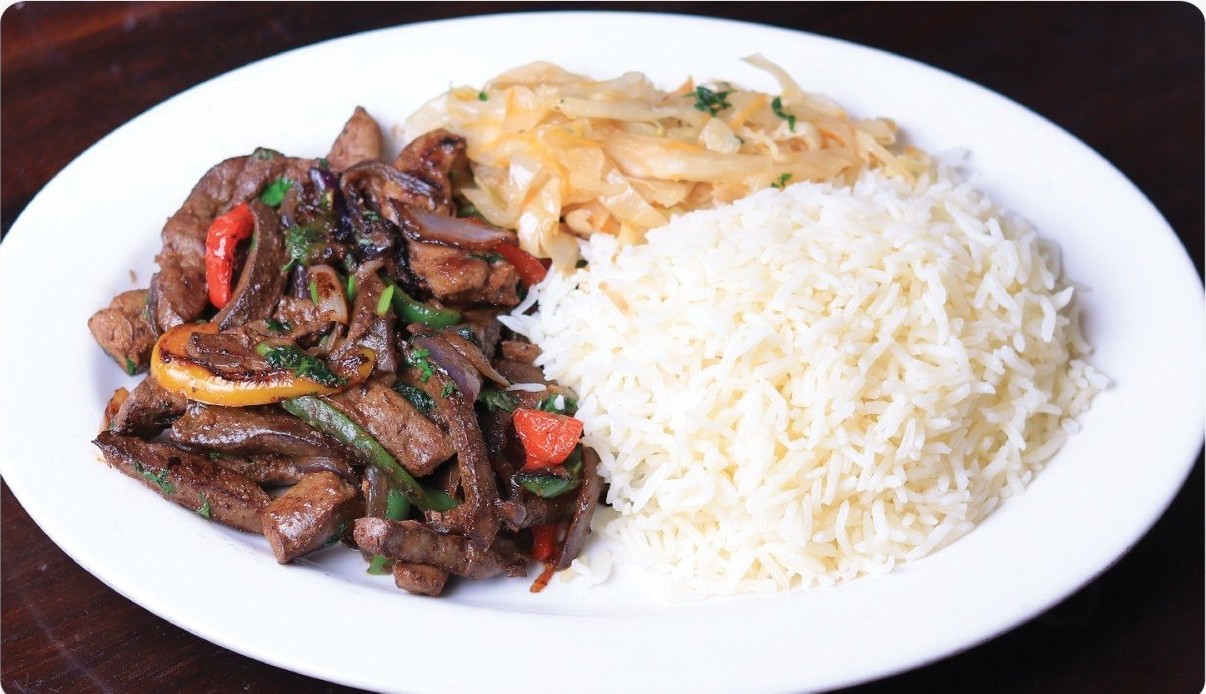 Goat Liver Fry with Rice at Olive & Grill