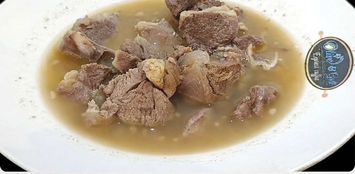 Goat Meat (Boiled) in Soup at Olive & Grill