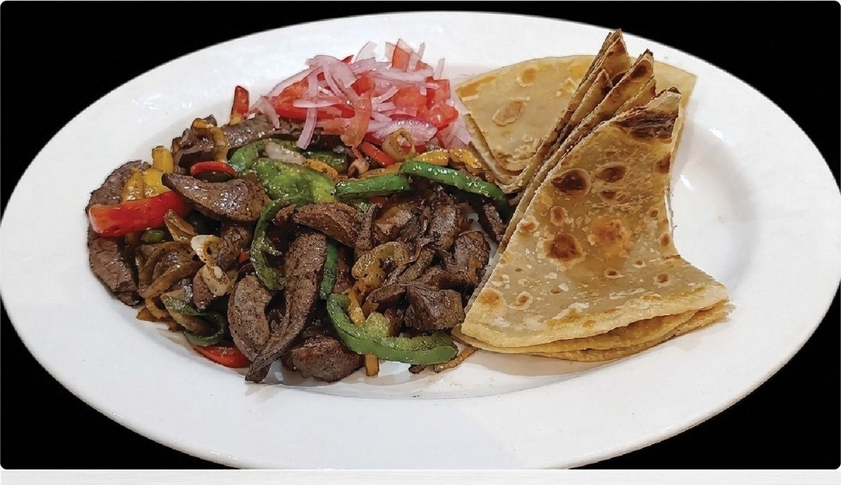 Liver Fry with Chapati & Salsa at Olive & Grill