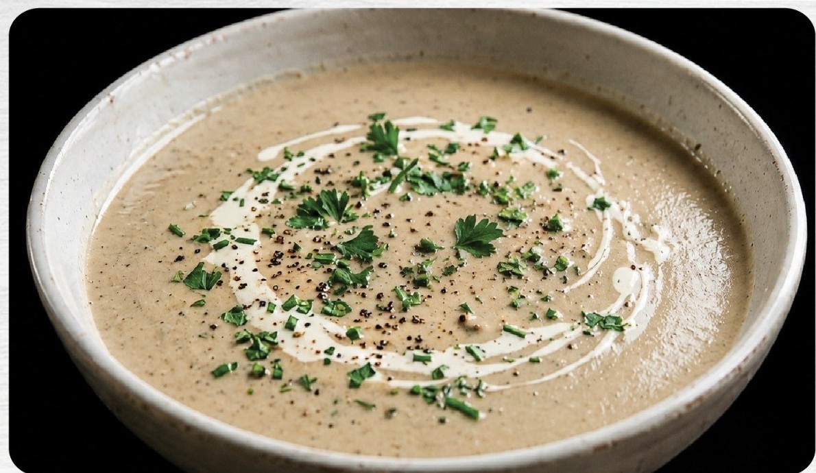 Mushroom Chicken Soup at Olive & Grill
