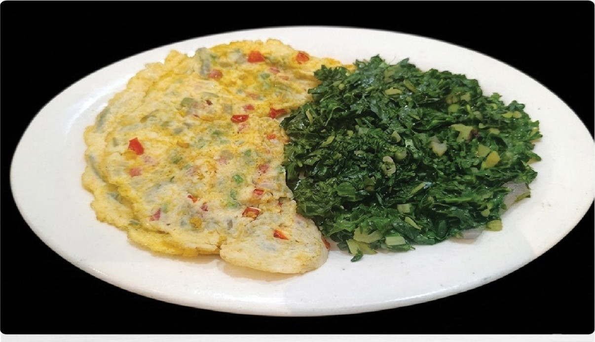 Spanish Omelette with Spinach at Olive & Grill